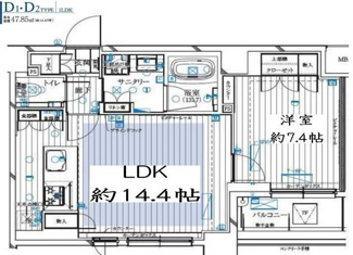 【間取り】 | レガリス月島ベイサイドコート
