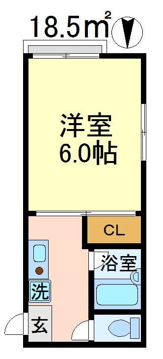 世田谷区松原６丁目のアパートの間取り