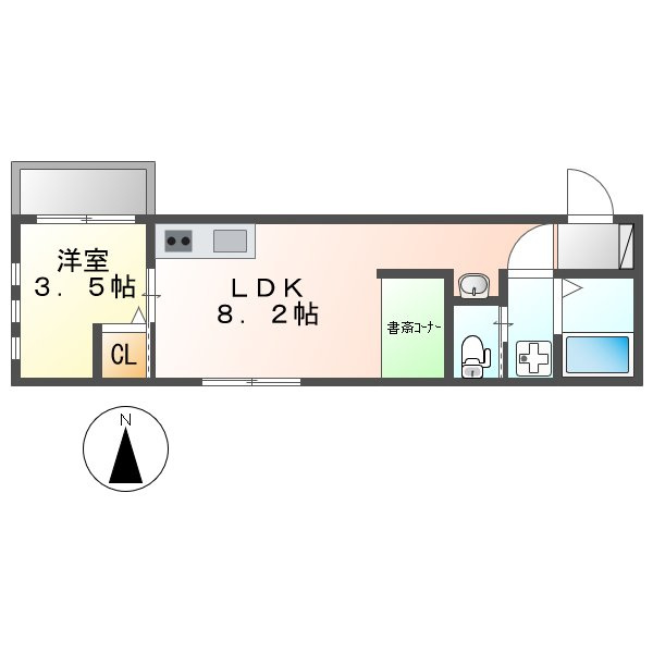 名古屋市港区入場町１丁目のアパートの間取り