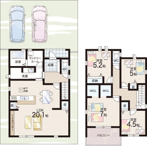 ●10(土)11(日)12(祝)現地案内可能！ 大和郡山市矢田山町　第3期　全2邸の間取り|1号地