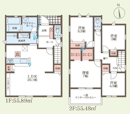 ●3(土)4(日)現地案内可能！ 大和郡山市矢田山町　第3期　新築一戸建ての間取り|1号地