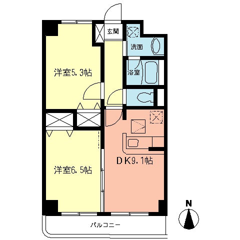 フルーレ向ヶ丘の間取り