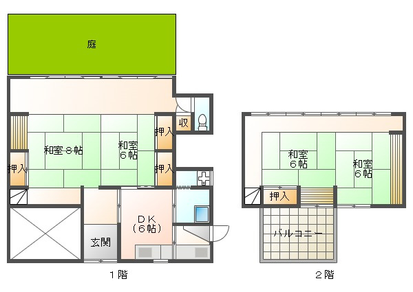 東人丸町貸家の間取り