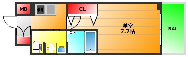 アドバンス大阪ドーム前の間取り