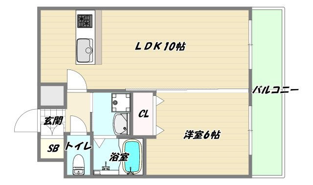 大阪市淀川区東三国２丁目の賃貸マンションの間取り