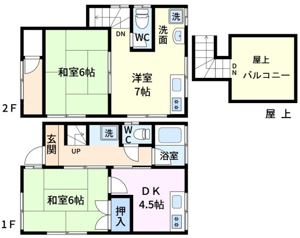 江戸川区中央4丁目貸家の間取り