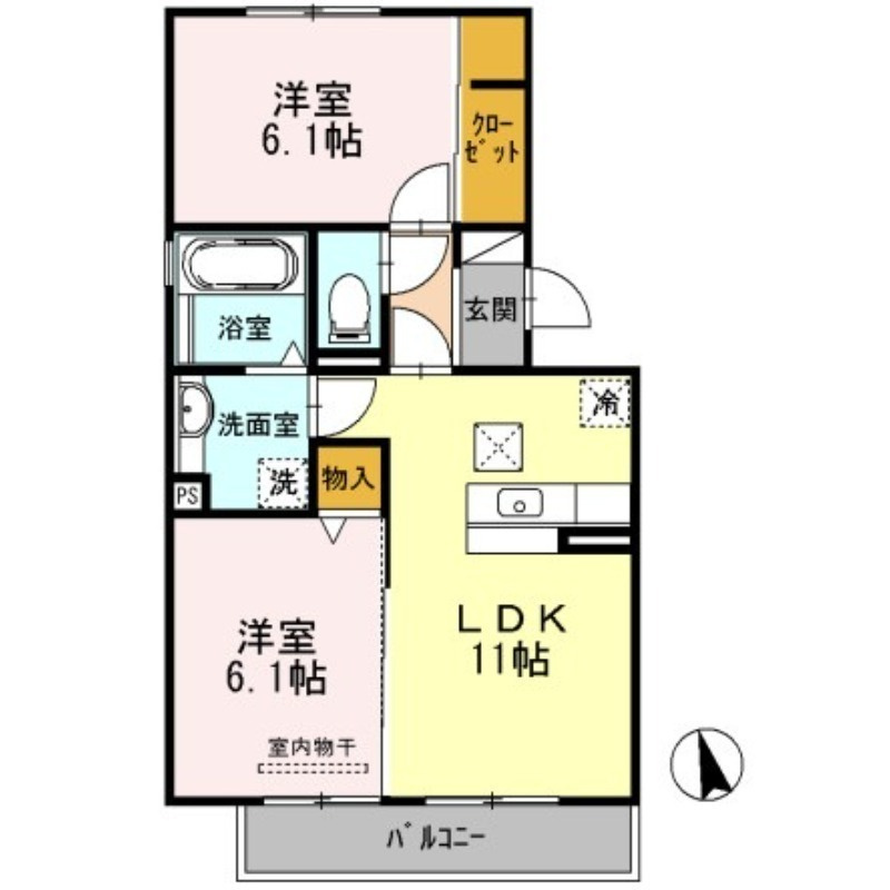 ベルハウス寿の間取り