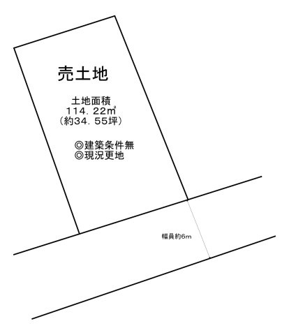 西山台２丁目　売土地の土地図|【土地約３４．５５坪】夢のマイホームを実現してくださいね♪