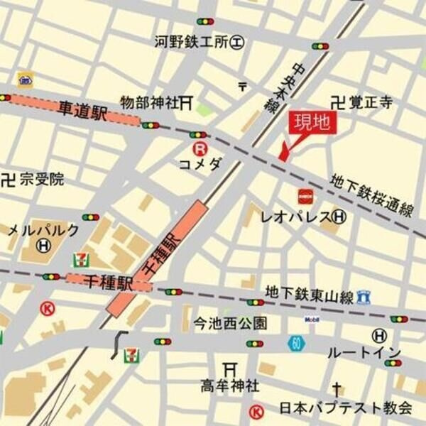 ルーエ千種の地図