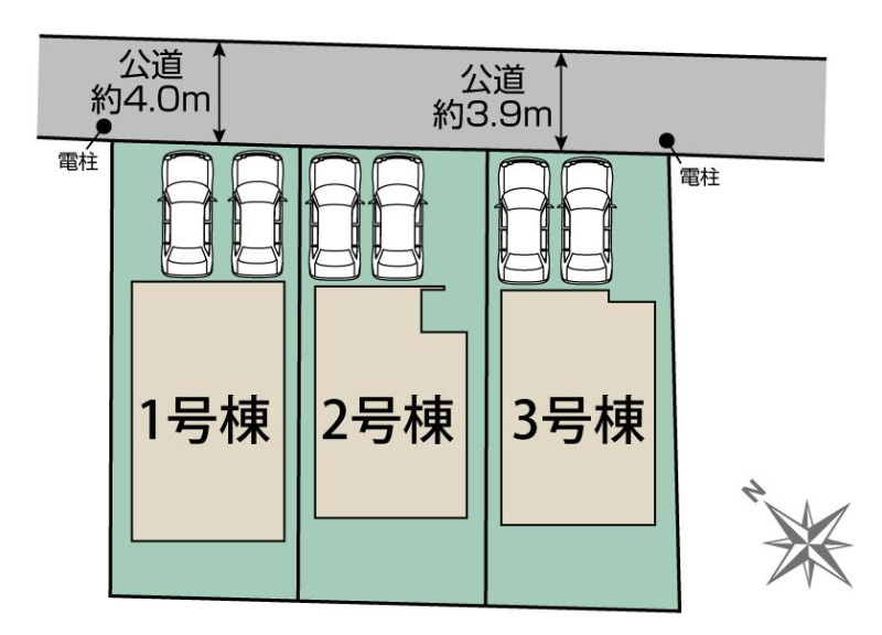 秦野市沼代新町の新築一戸建の区画図