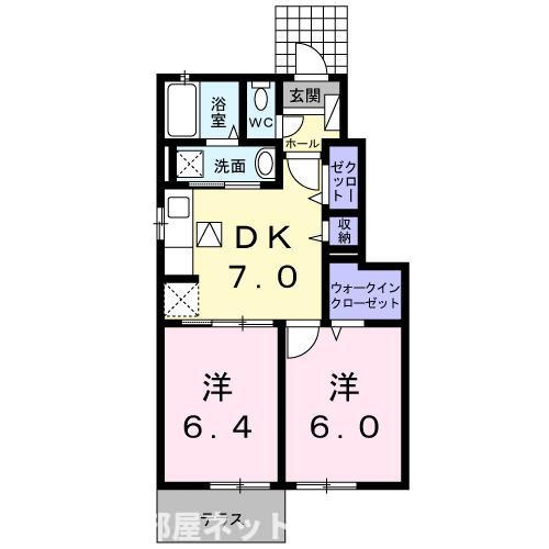 【間取り】 | ヴィラ・アリエッタ　Ａ