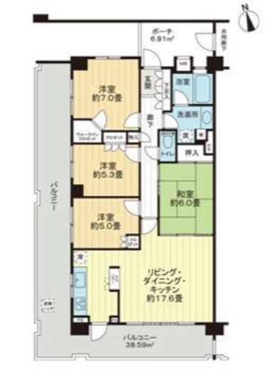 クレッセント東京サウスの間取り|間取り