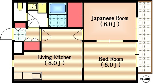 ドミールＡの間取り|南面２部屋　明るい綺麗なお部屋