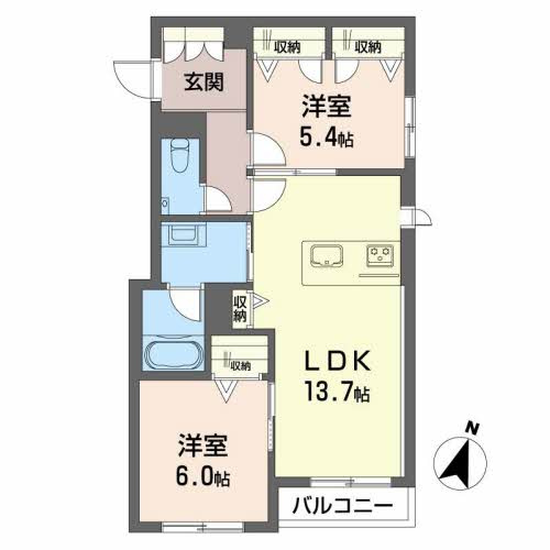 シャーメゾン高羽ULの間取り