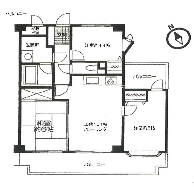 ライオンズマンション新座の間取り|3LDK
