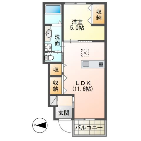 ブランシュ　フルールの間取り