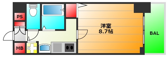プレサンス立売堀アーバンスタイルの間取り|現状有姿