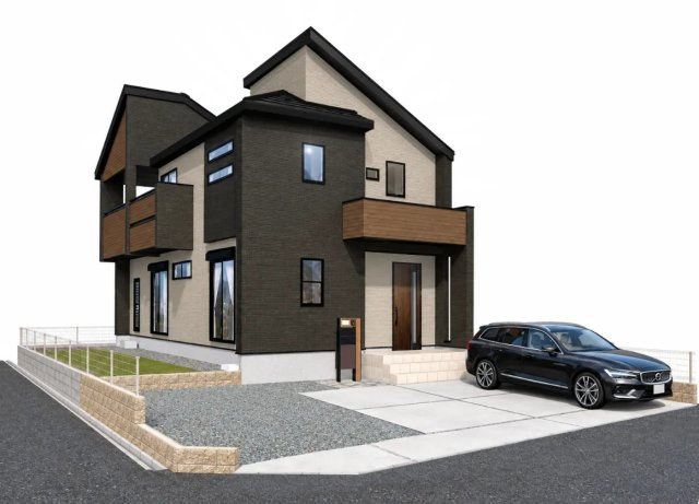 新築戸建 富士市三ツ沢全１棟 1号棟の外観パース