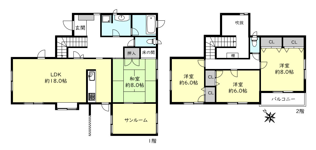 神戸市須磨区多井畑東町戸建の間取り