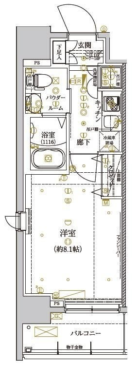 クレイシア王子の間取り|間取りです。