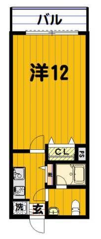 シャンブル・Ｋの間取り|間取りです。