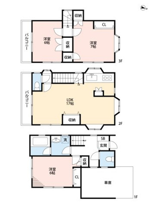 仲六郷3丁目戸建の間取り|間取り
