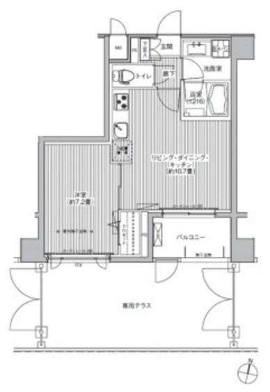 アンソレイエ飯田橋の間取り