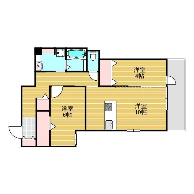 D-ROOM上新庄の間取り