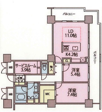 ロイヤルパークスタワー南千住の間取り