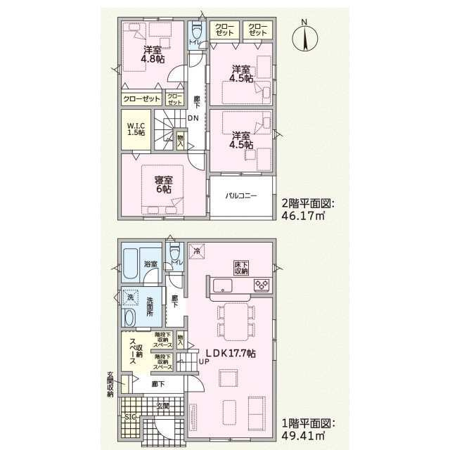 沼津市沢田町の新築一戸建の間取り