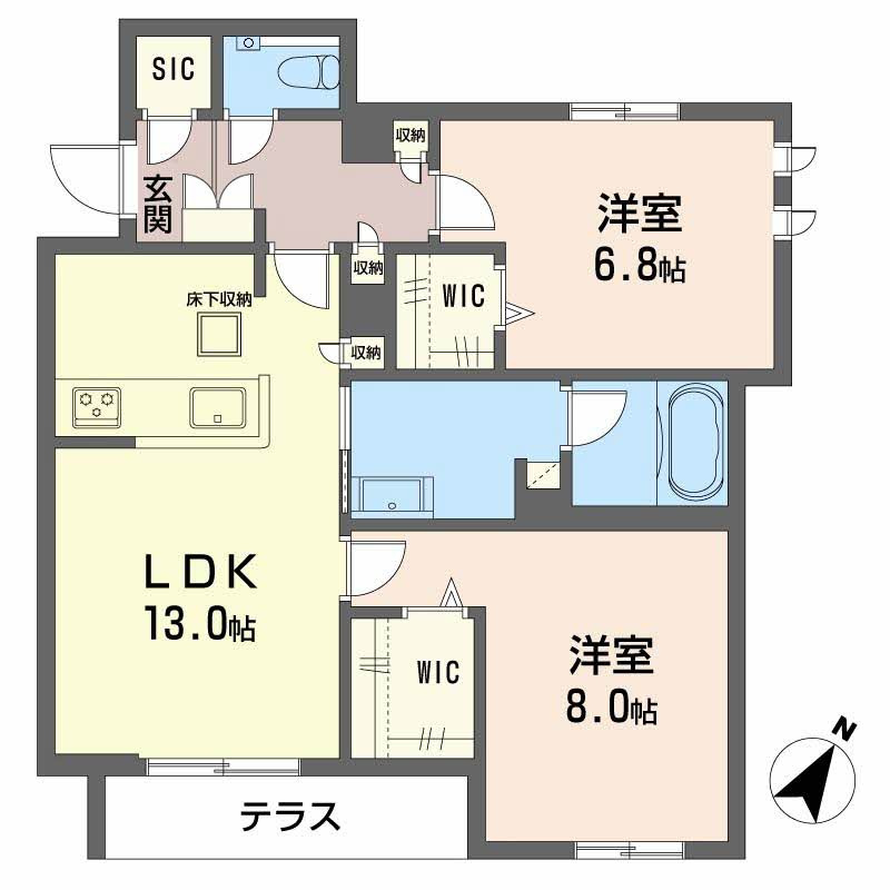 シャーメゾン　ラウレア芦屋の間取り