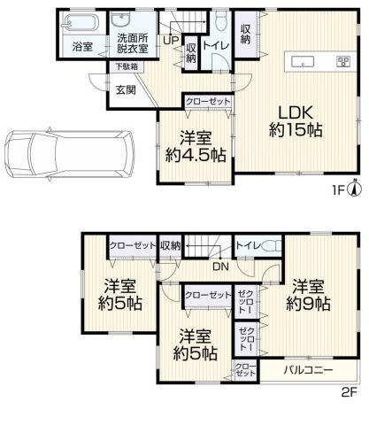 【間取り】 | 4LDKはリビングダイニングキッチンと4つの居室がある間取りで、大家族や二世帯住宅に最適。広々としたリビングで家族団らんを楽しみ、個室でプライベートな時間も確保でき、快適な生活を送ることができますよ。