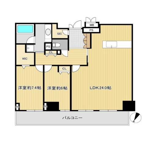 エスリード長堀タワーの間取り