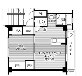 【間取り】 | ビレッジハウス曽大根2号棟