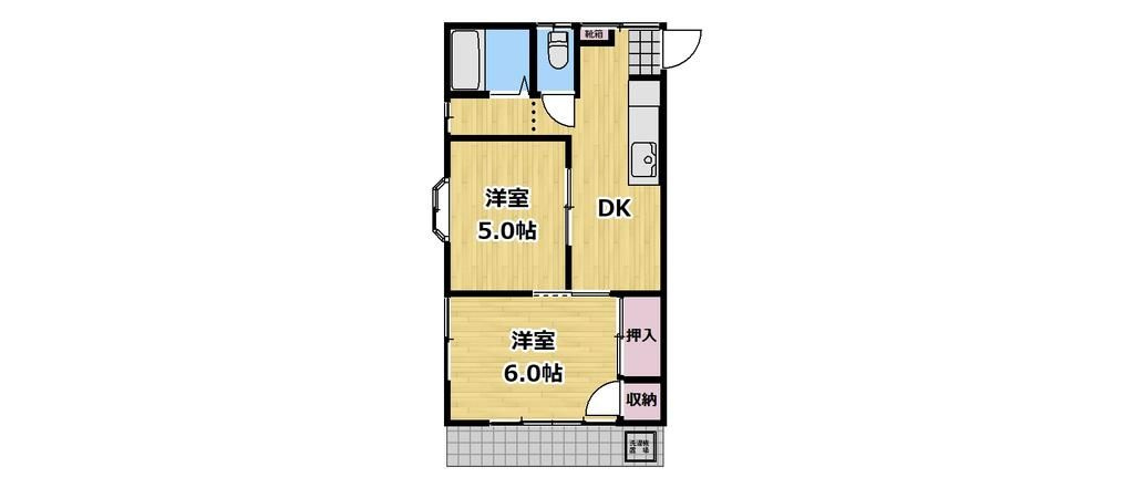 コーポヤマデンの間取り