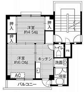 【間取り】 | ビレッジハウス曽大根3号棟