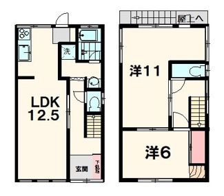 【間取り】 | 東四ツ木貸家 | 間取りです。
