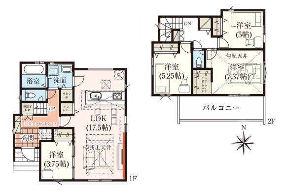 川西市大和東　第3期　新築一戸建ての間取り|2号地