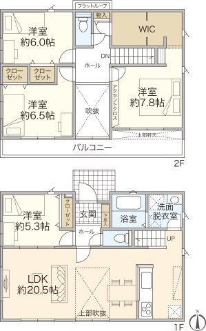 桂台南2丁目新築戸建 『敷地面積約46坪』×『カースペース3台』×『南庭』の画像
