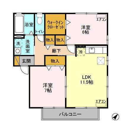 グランドゥール Ⅱ(ABC)の間取り