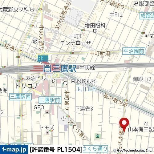 日神パレステージ三鷹の地図