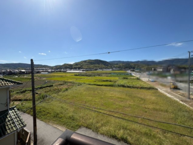 長岡京市今里蓮ヶ糸の展望|バルコニーからは緑が広がる癒しの風景が広がる眺望です。