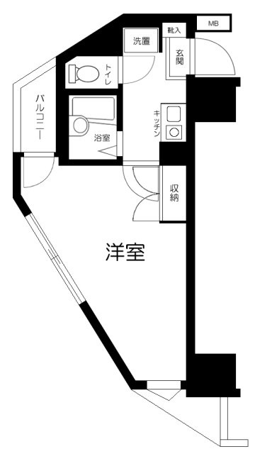 ガーラ笹塚駅前の間取り