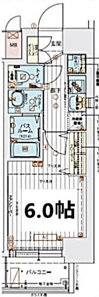 名古屋市熱田区外土居町の賃貸マンションの間取り