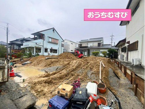 名東区平和が丘3期(全2区画)の前面道路含む現地写真
