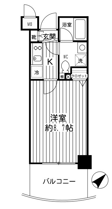 エクセル東神奈川の間取り