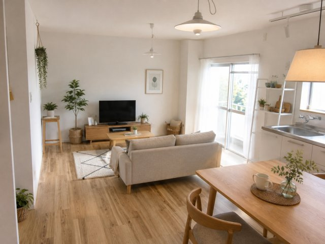 小松島市中田町字出口の賃貸マンションの居間・リビング