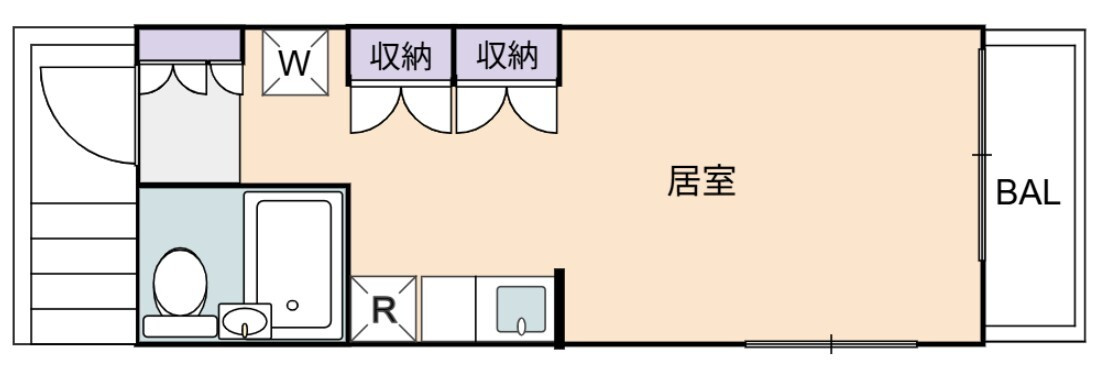 ☆北西向き角部屋のワンルーム住戸☆
