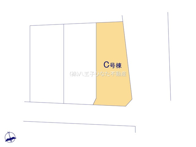 『八王子市新築戸建て』八王子市横川町42-21【仲介手数料無料】　　２０期の区画図|～仲介手数料無料☆八王子ひなた不動産～八王子市横川町　新築戸建て