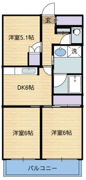 ポルシェ朝霞台の間取り